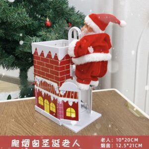 圣诞老人电动爬绳装饰玩具